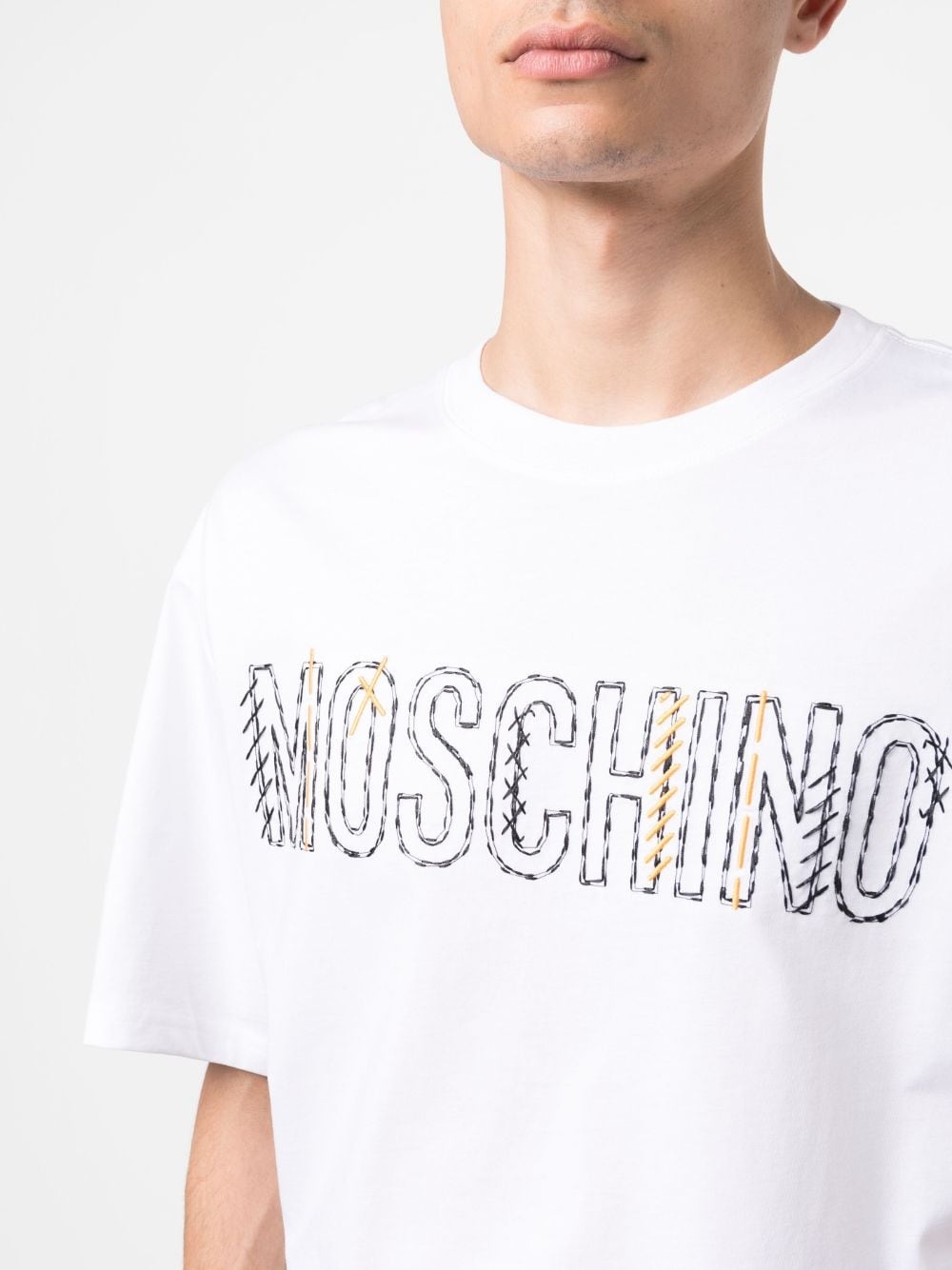 embroidered-logo cotton T-shirt - 5