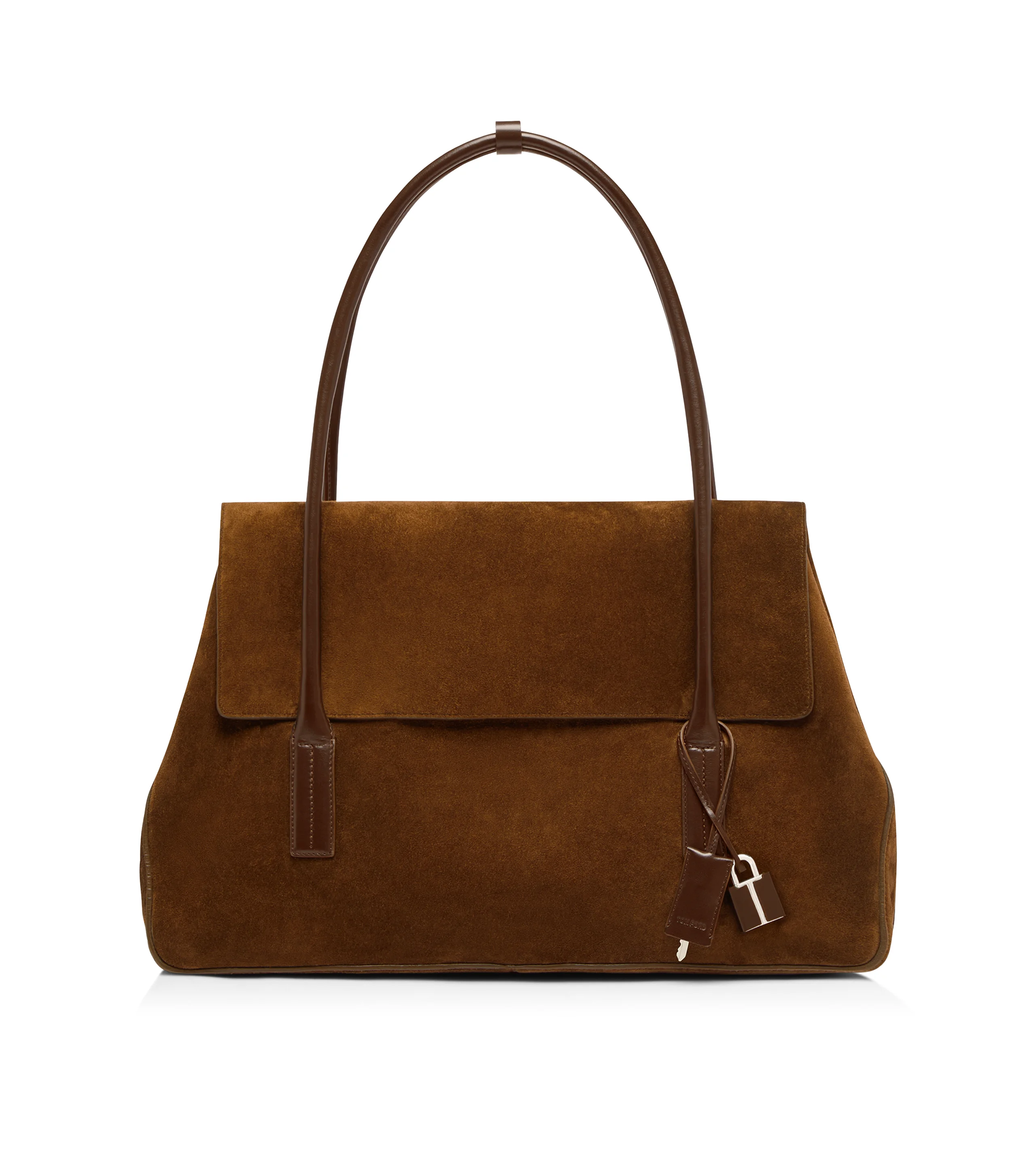 SUEDE LEATHER ECLIPSE LARGE SHOULDER BAG - 1