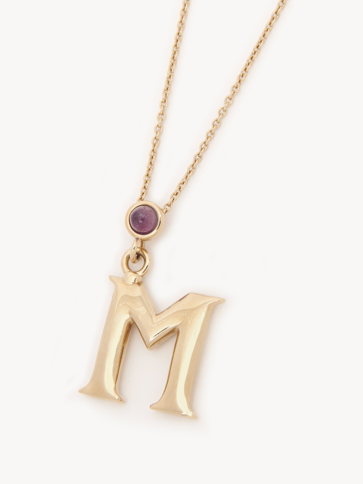 ALPHABET NECKLACE WITH PENDANT M - 2
