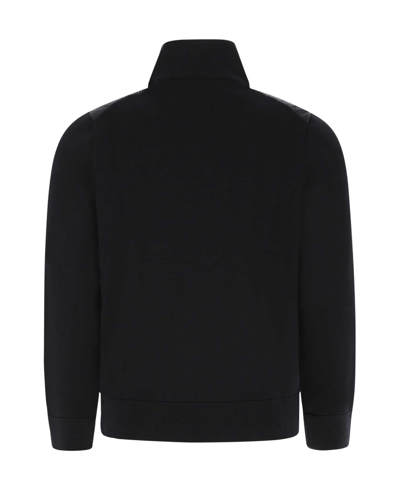 Navy Blue Wool And Acrylic Cardigan - 2