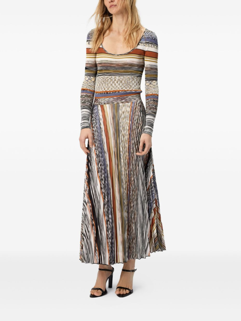 striped midi dress - 2
