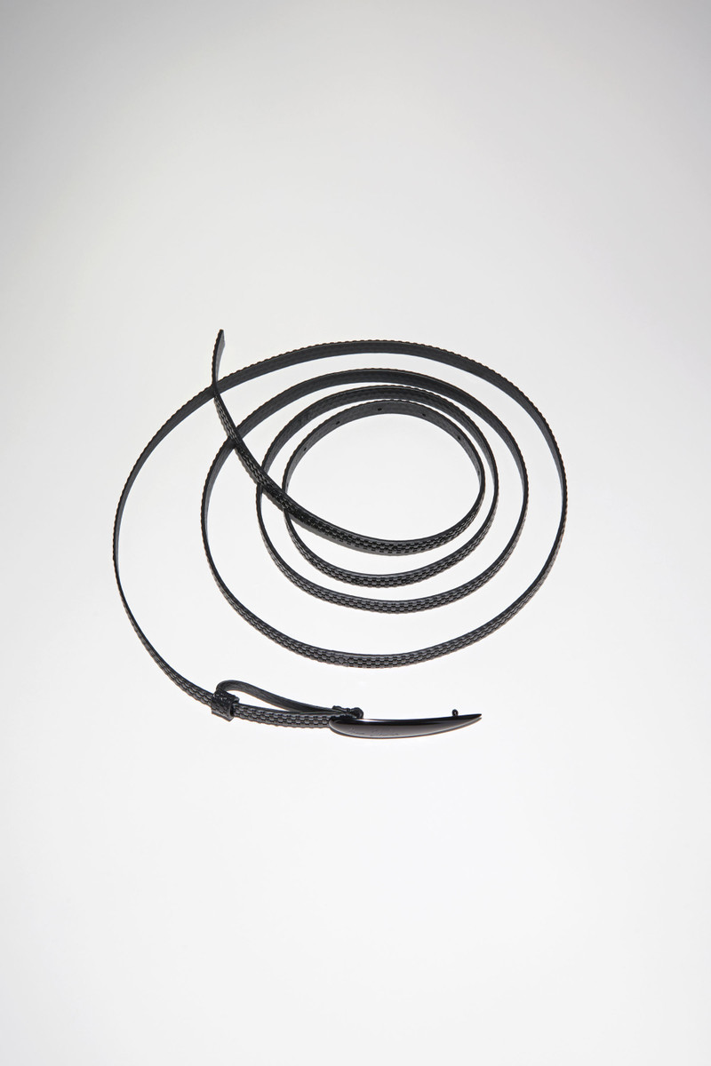 Leather buckle belt - Black 1