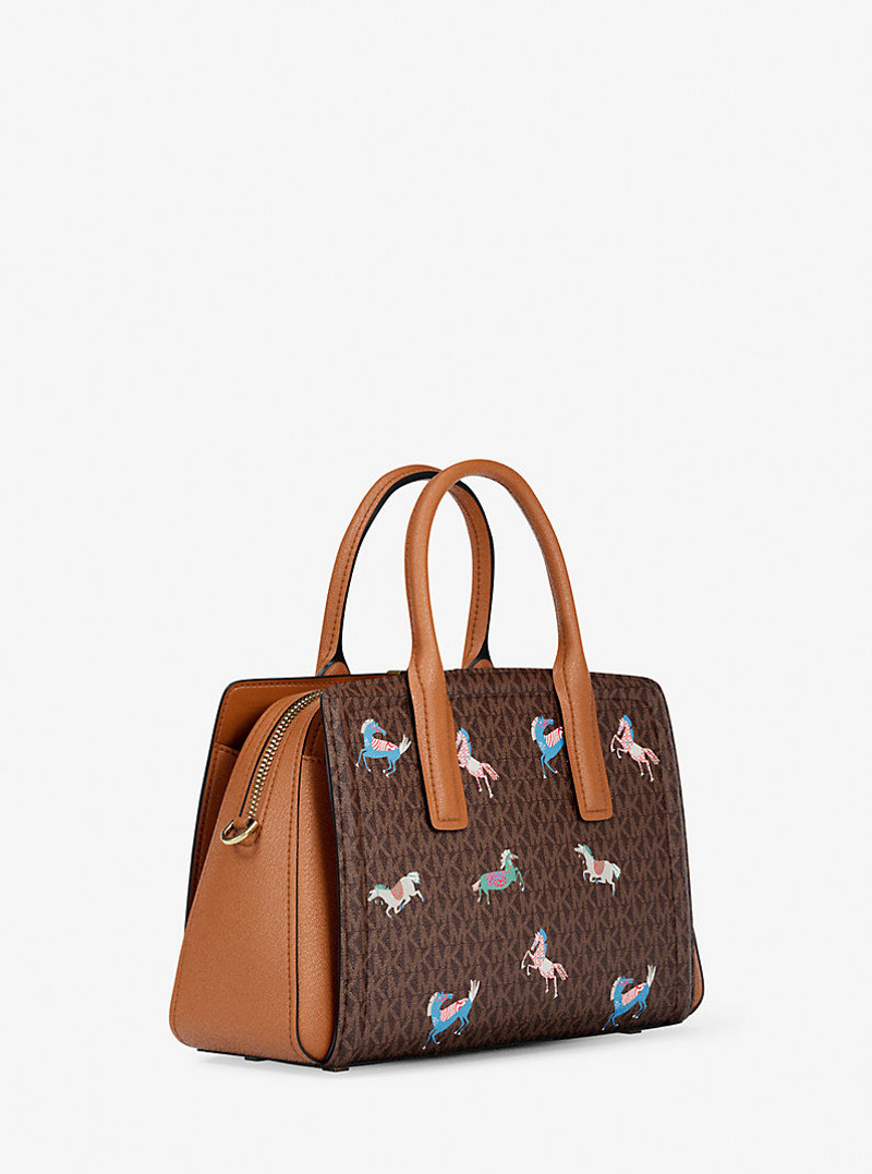 Laila Medium Signature Logo Satchel 5