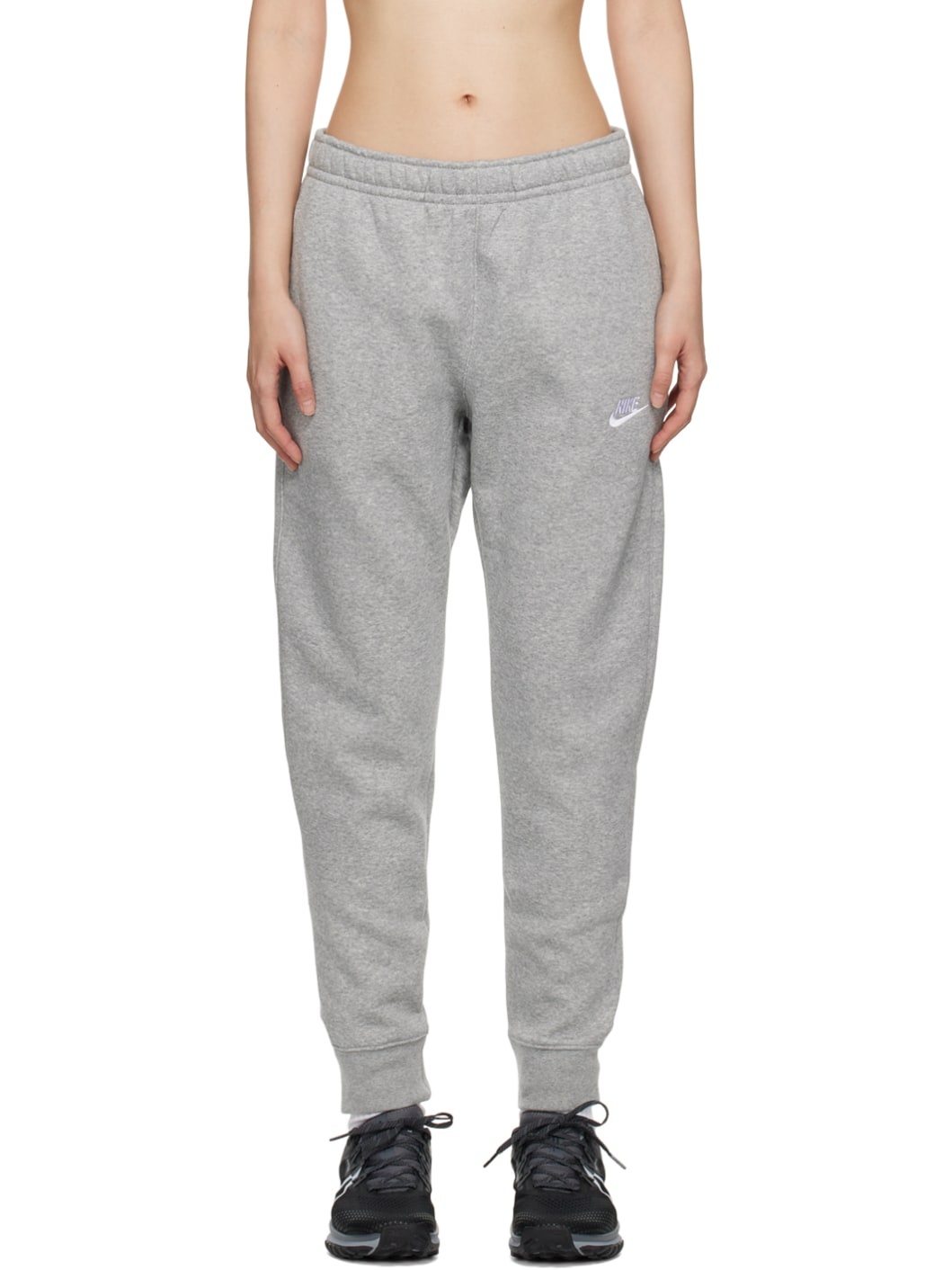 Gray Embroidered Lounge Pants - 1