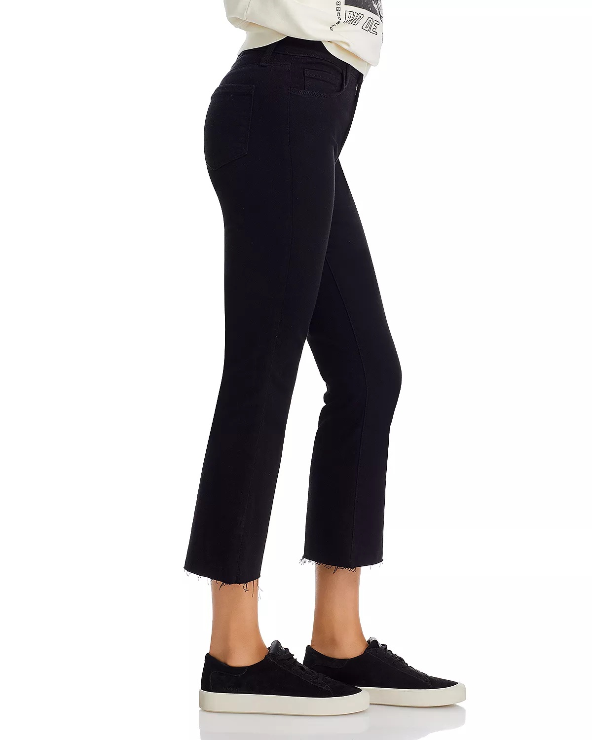 Kendra High Rise Crop Flare Jeans in Blanc - 4