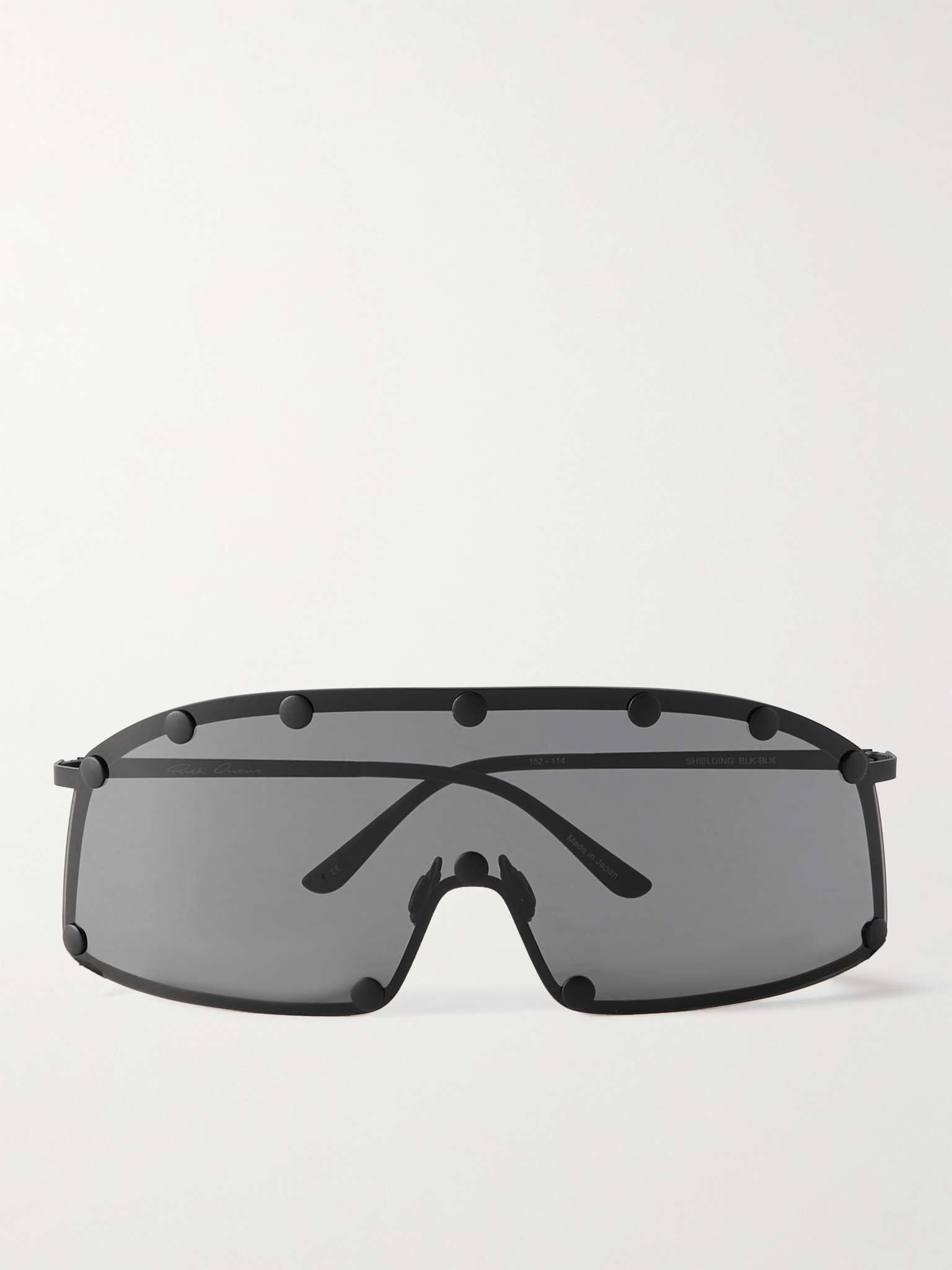 Shielding D-Frame Studded Stainless Steel Sunglasses - 1