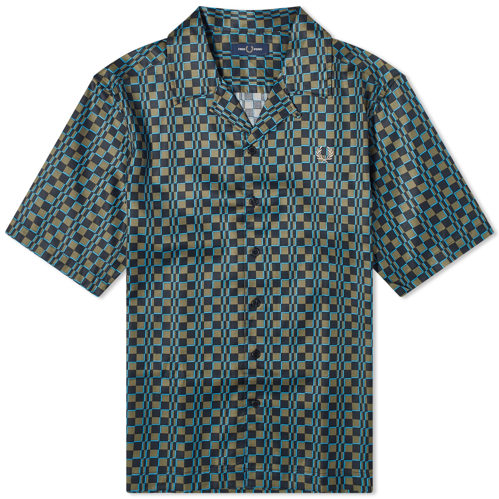 Fred Perry Glitch Chequerboard Vacation Shirt - 1