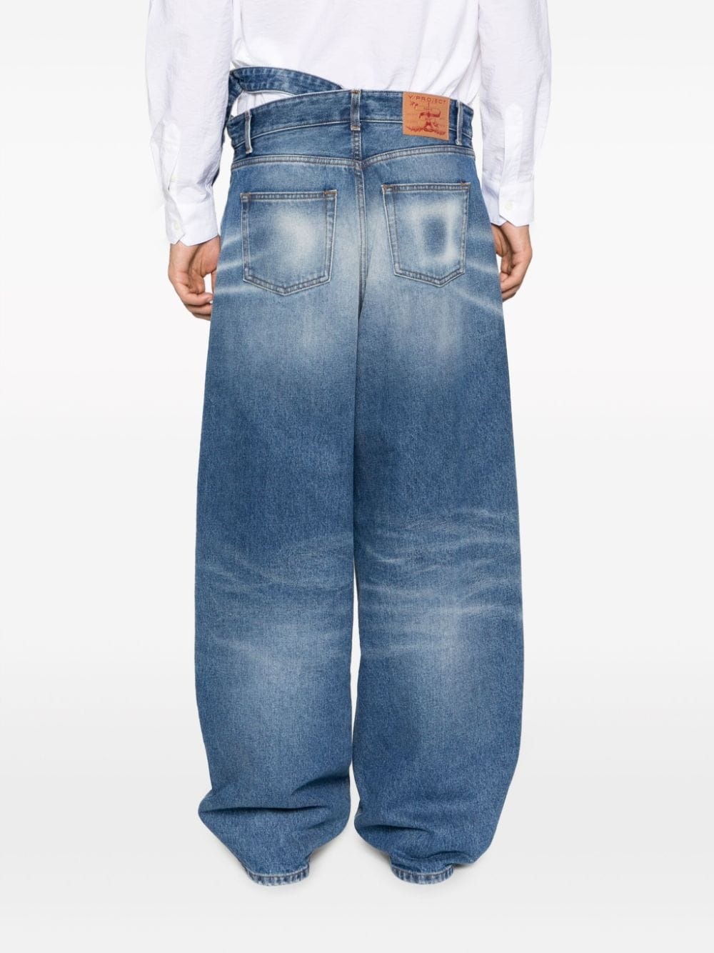 double-waist wide-leg jeans - 5