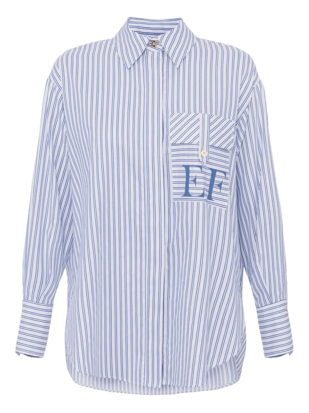cotton striped poplin shirt - 1
