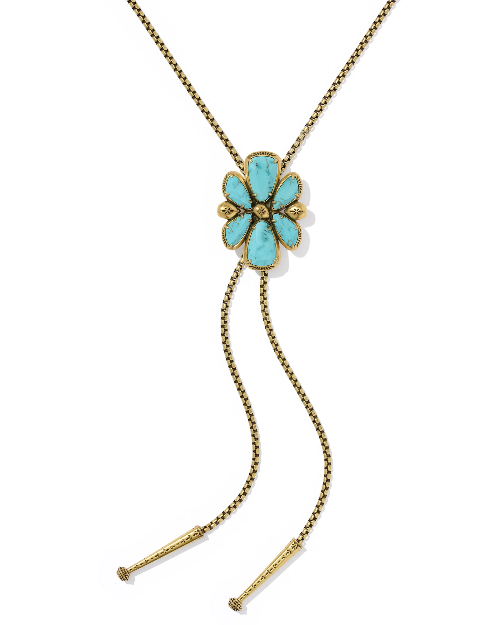 Jamie Vintage Gold Statement Bolo Necklace - 1