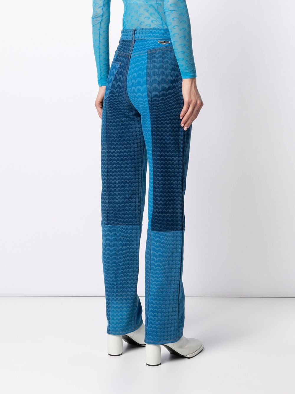 Moonfish Skin panelled jeans - 4