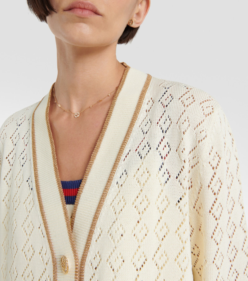 GG jacquard cotton cardigan 4