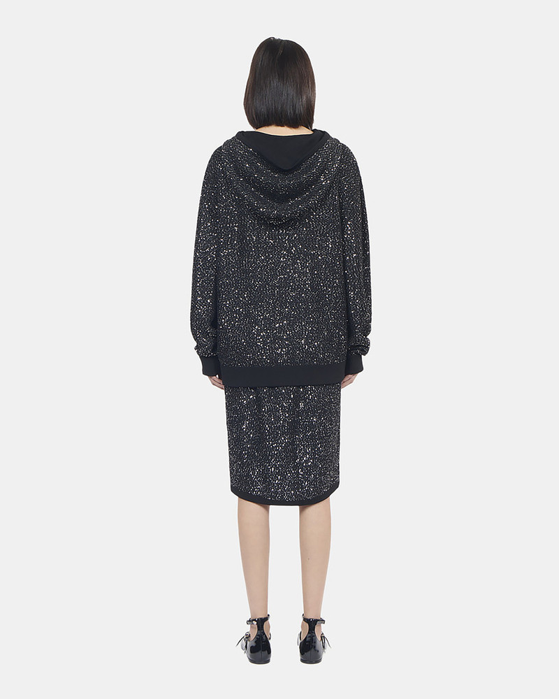 BLACK KNIT SEQUIN SWEATSHIRT 4