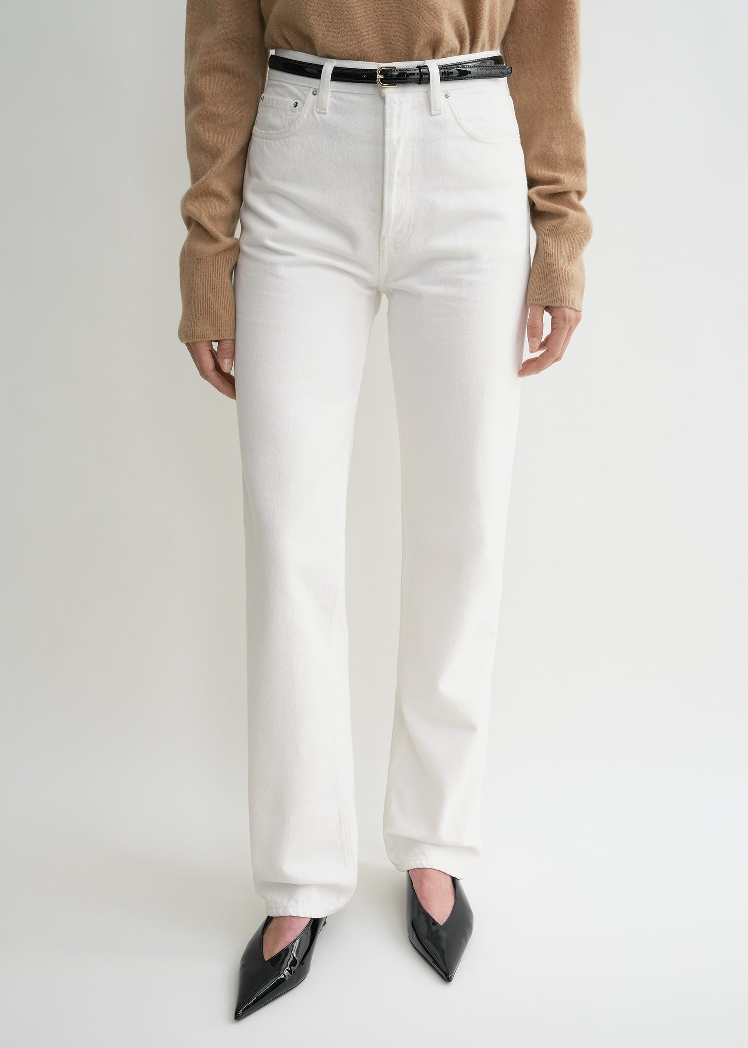 Classic cut denim full length off-white - 5