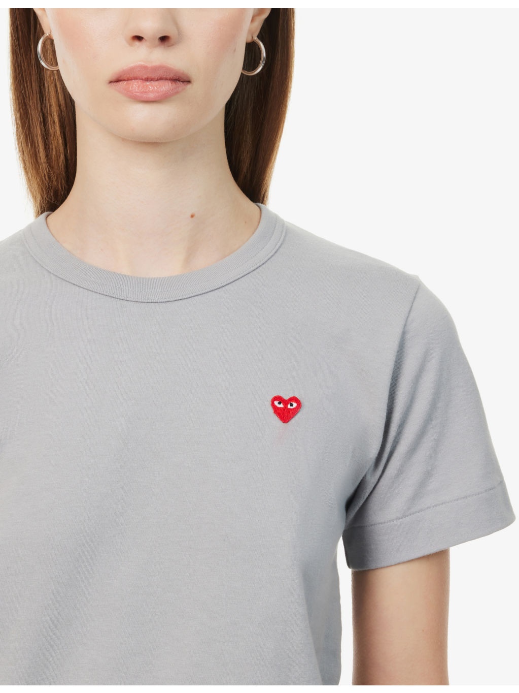 Heart logo-embroidered cotton-jersey T-shirt - 5