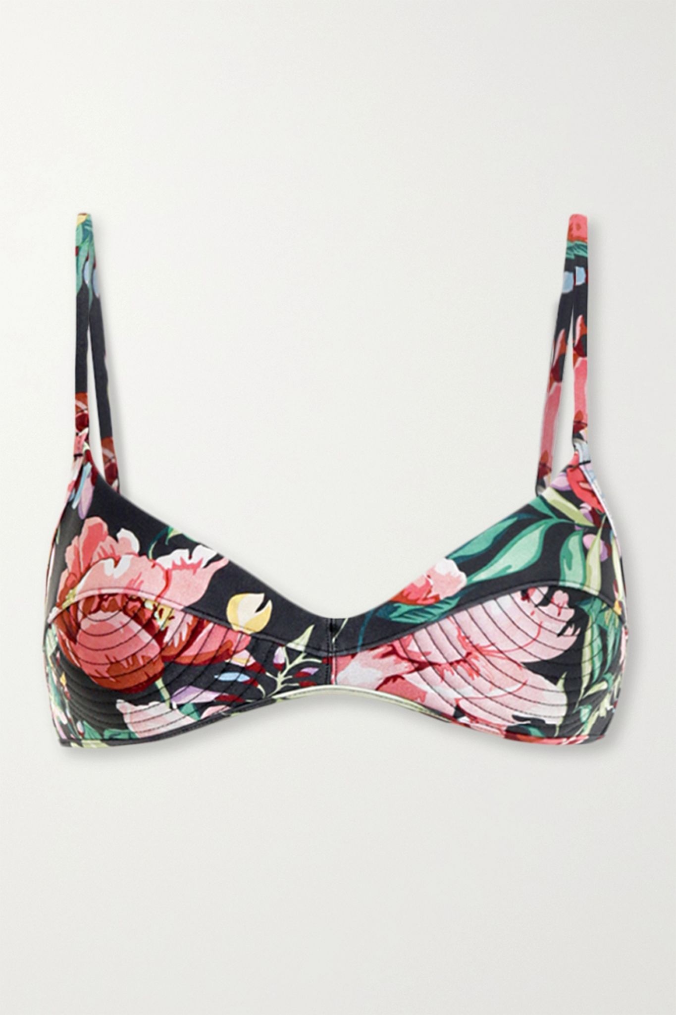 Bellitude floral-print bikini top - 1