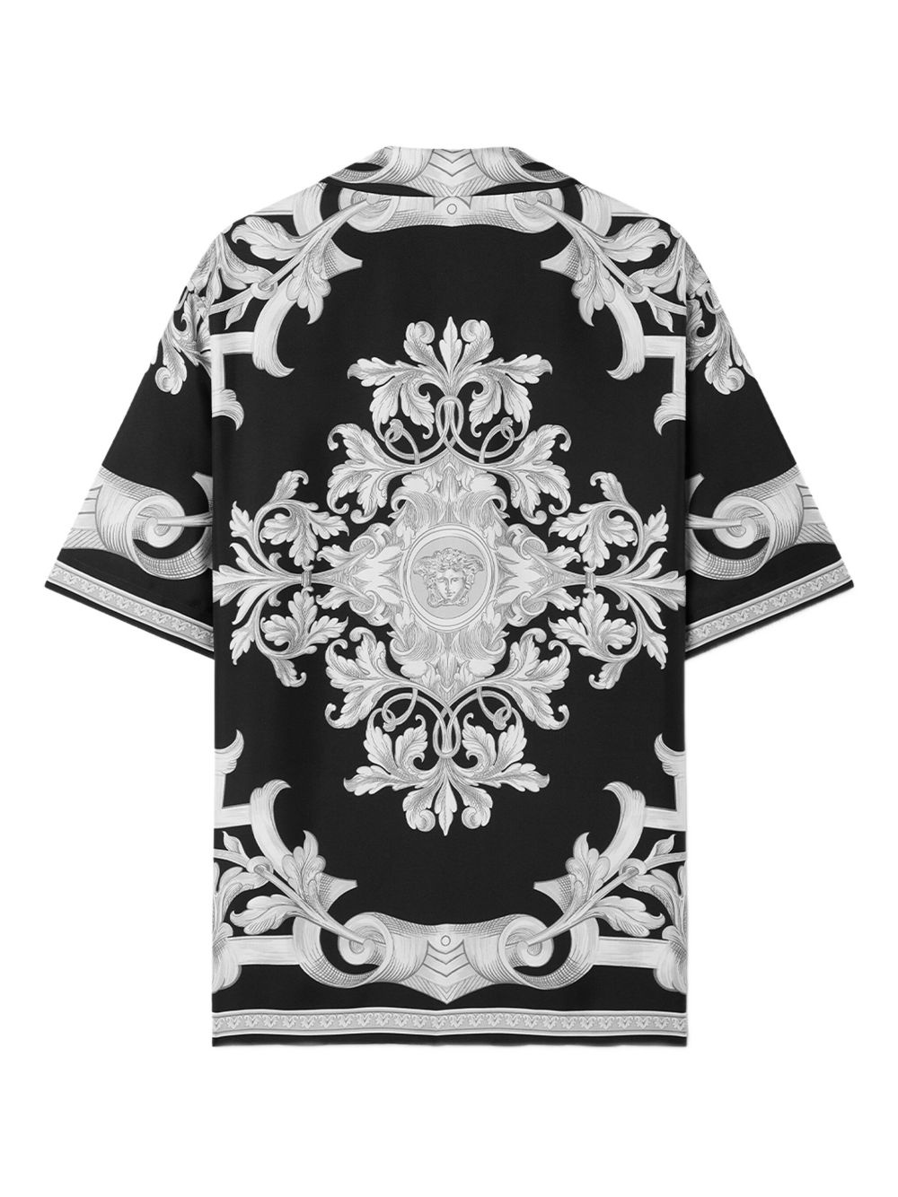 baroque-print silk shirt - 2