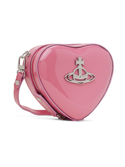 Vivienne Westwood Pink Mini Louise Heart Crossbody Bag outlook