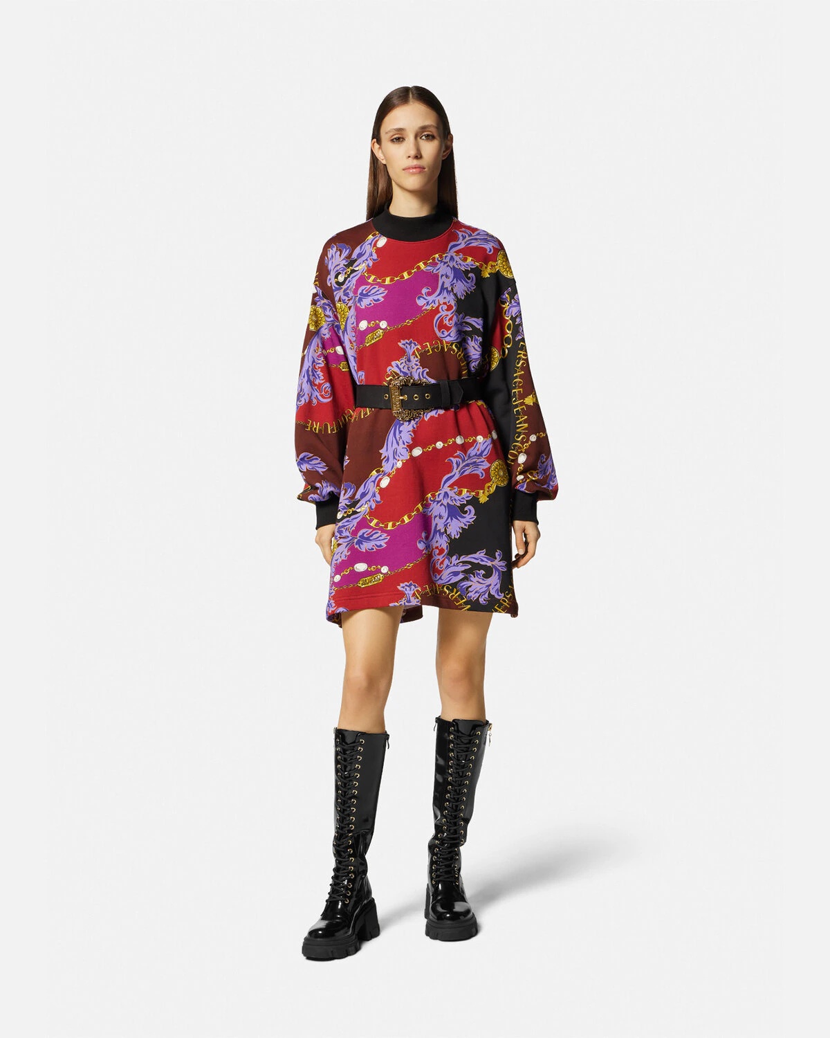 Chain Couture Sweatshirt Dress - 2