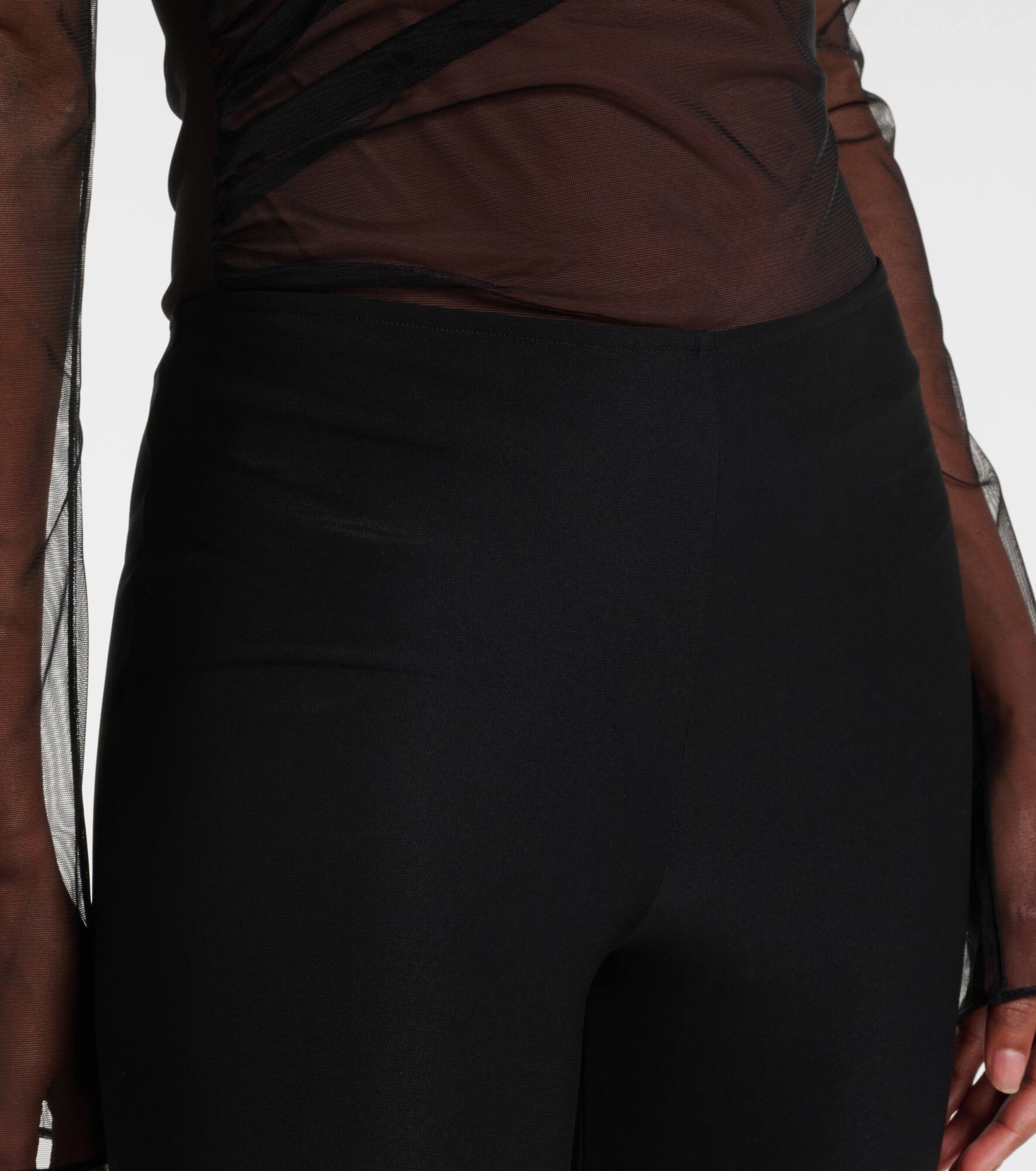 Cropped flared capri pants - 4