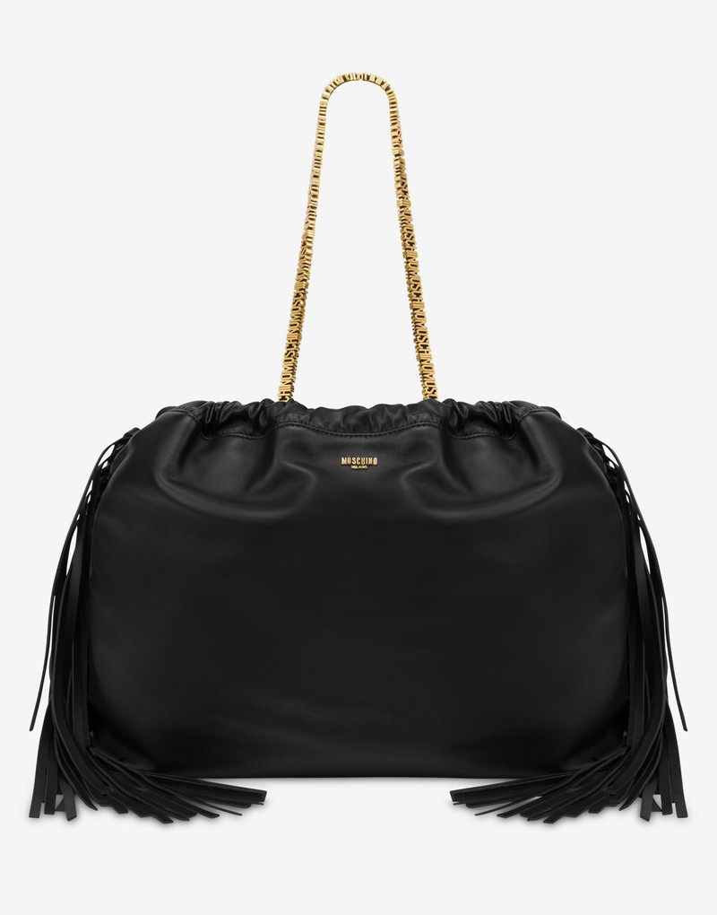 MINI LETTERING SHOPPER WITH FRINGES 1