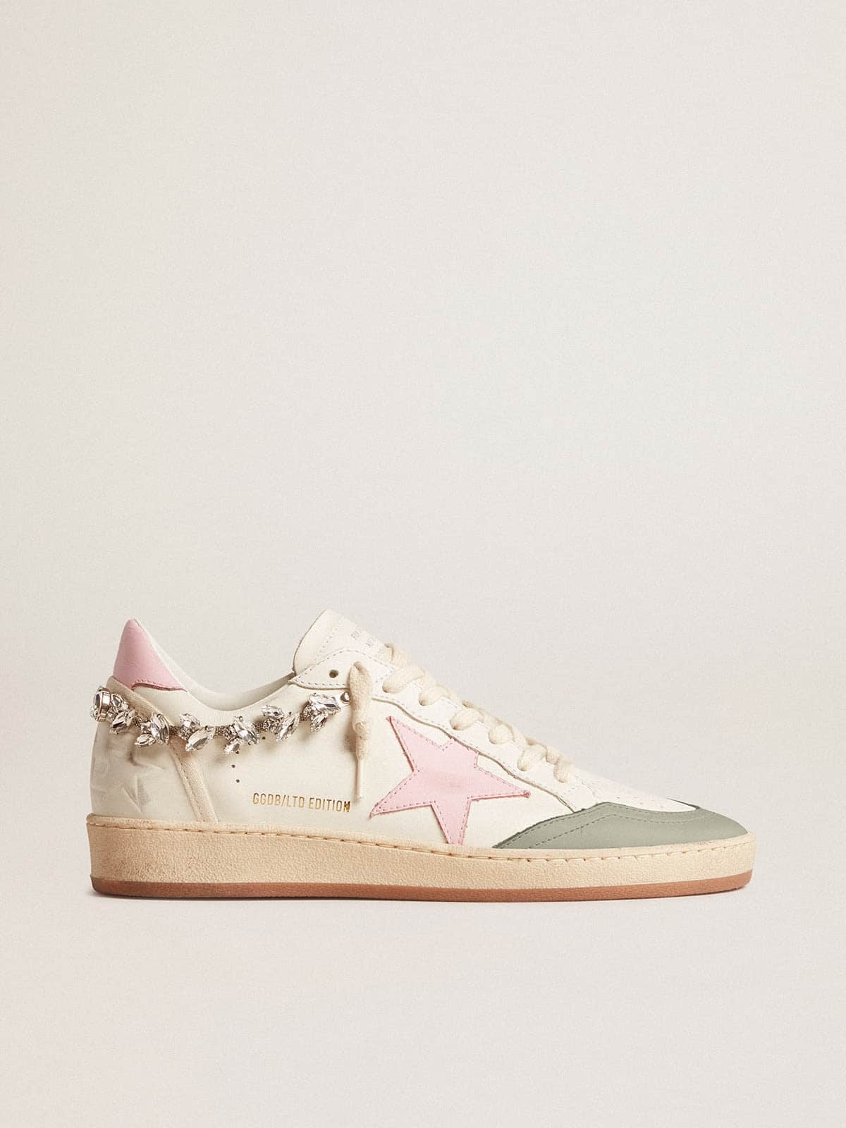 Golden Goose Ball Star LTD with pink leather star and crystal