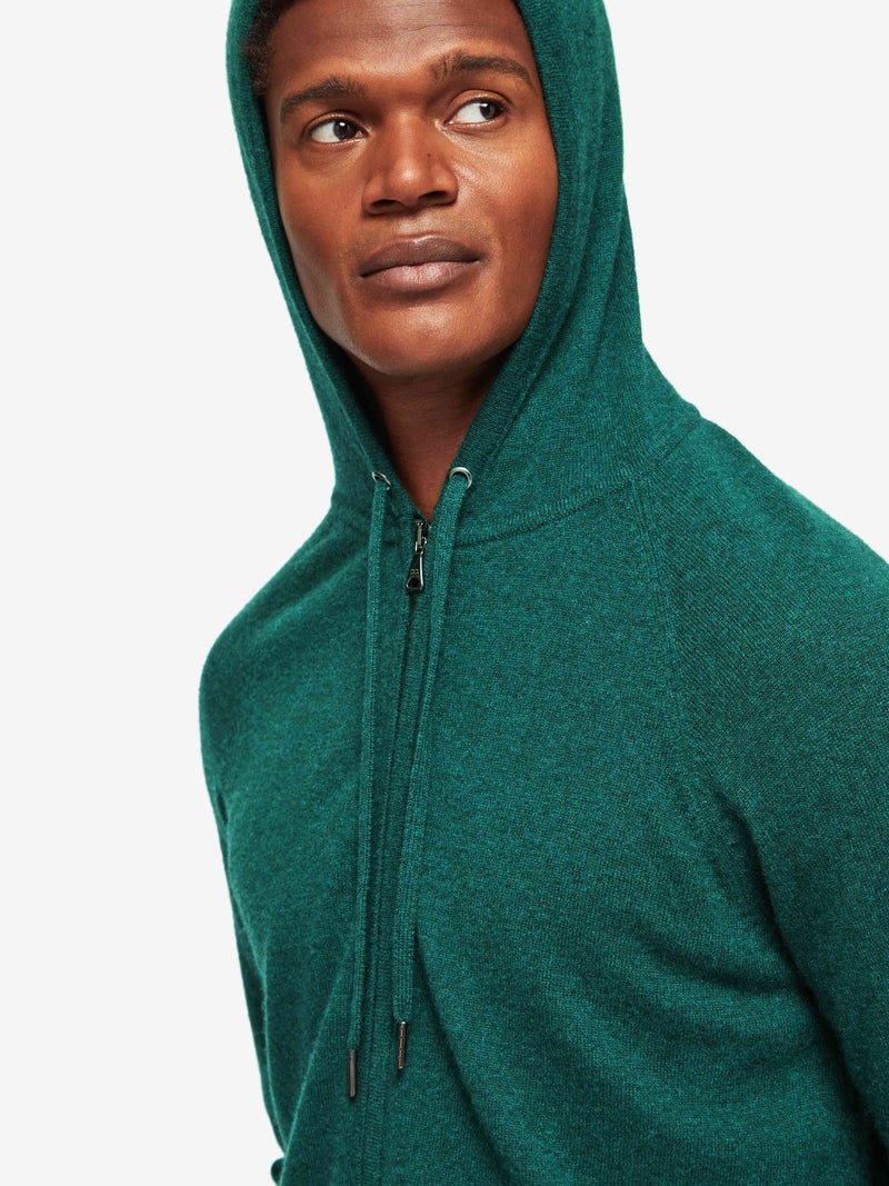 Men's Hoodie Finley Cashmere Dark Green Heather - 6