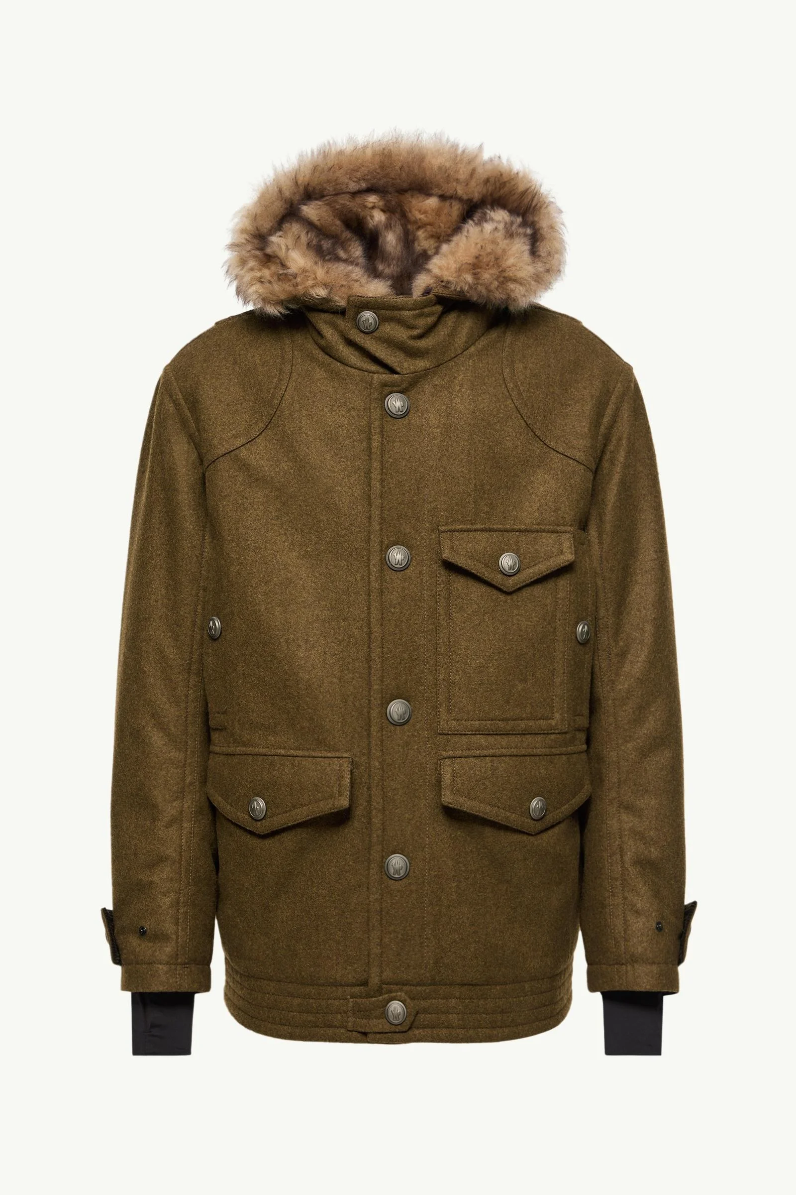 Cooper Hooded Shearling-Trimmed Padded Mid-Length Jacket - 1