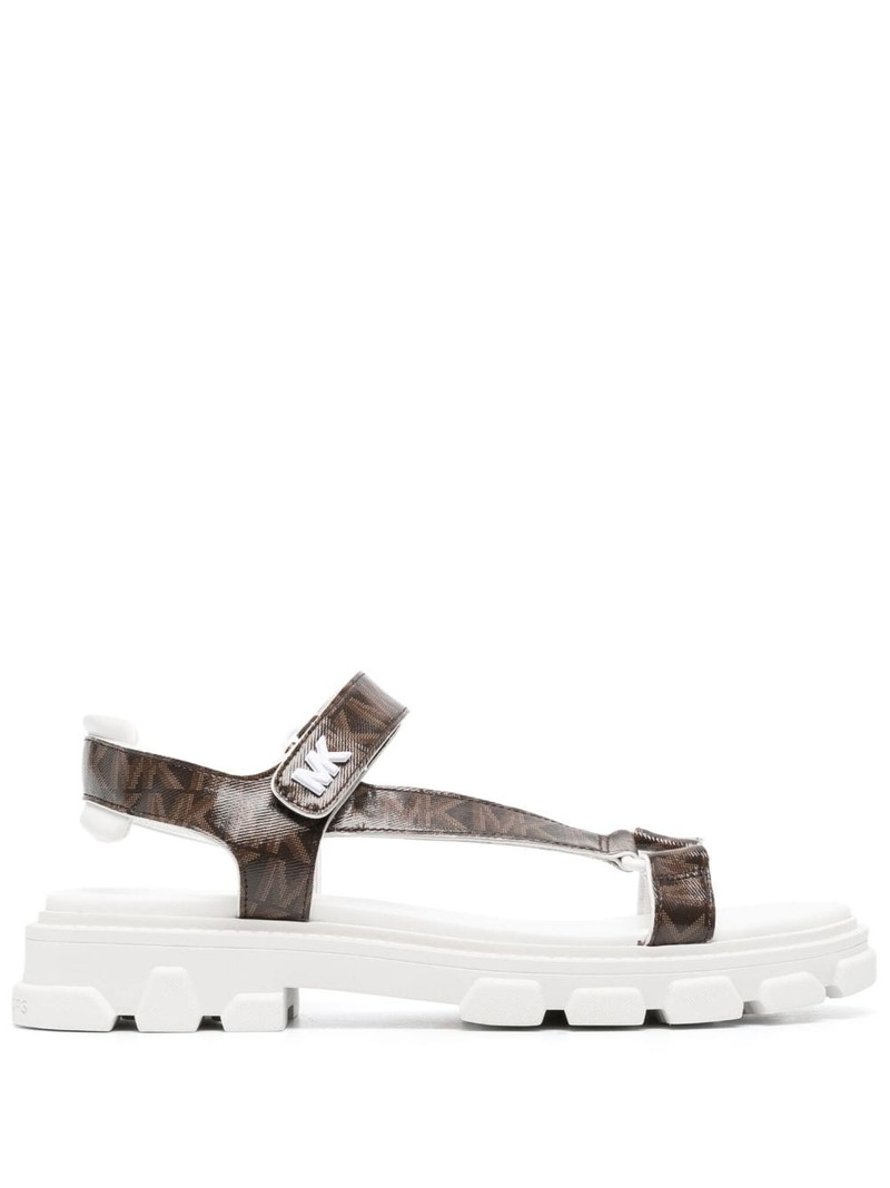 monogram-print leather sandals 1