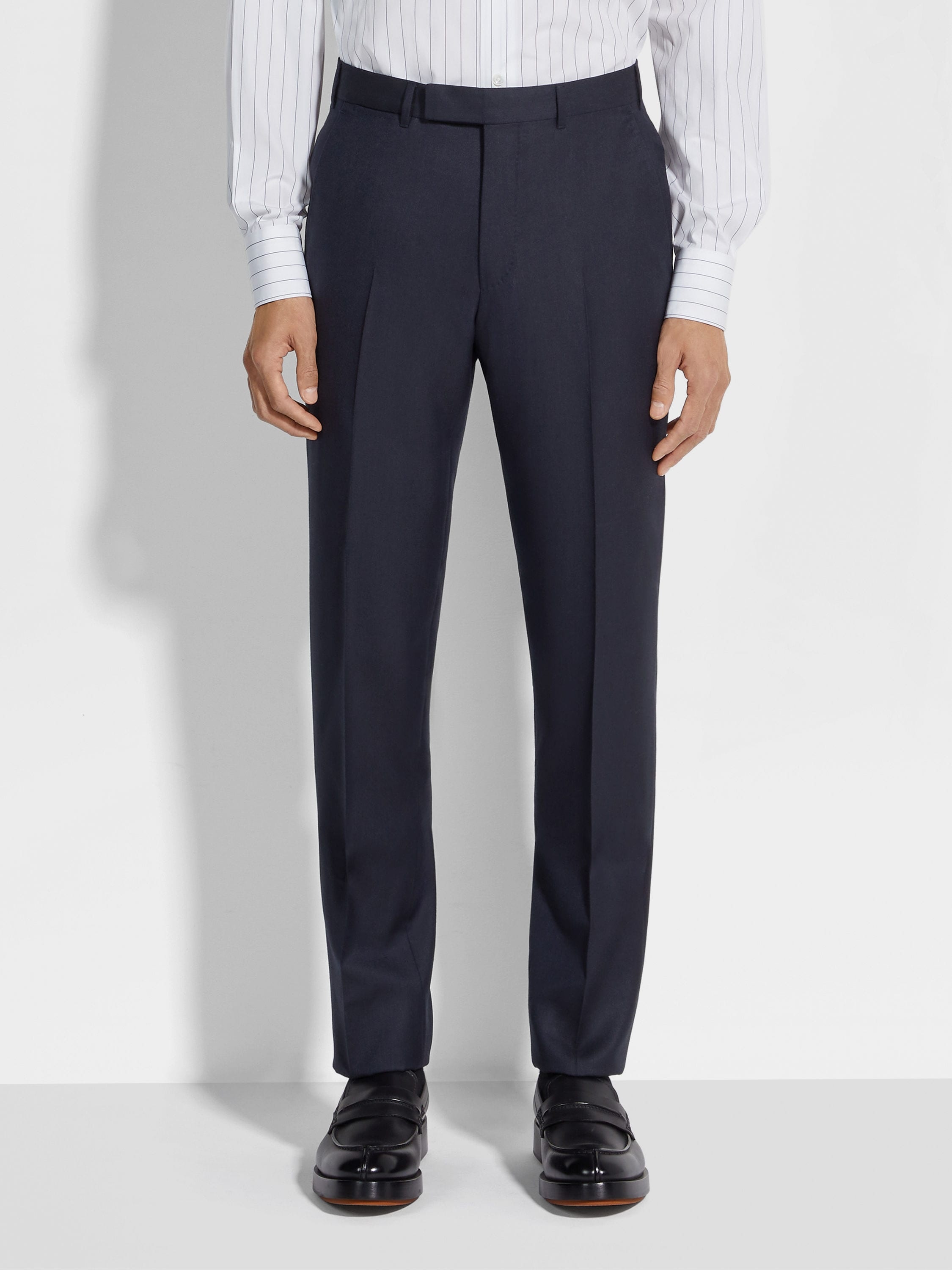 NAVY BLUE OASI CASHMERE SUIT - 5