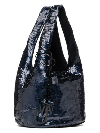 JW Anderson Navy Mini Sequin Shopper Bag outlook