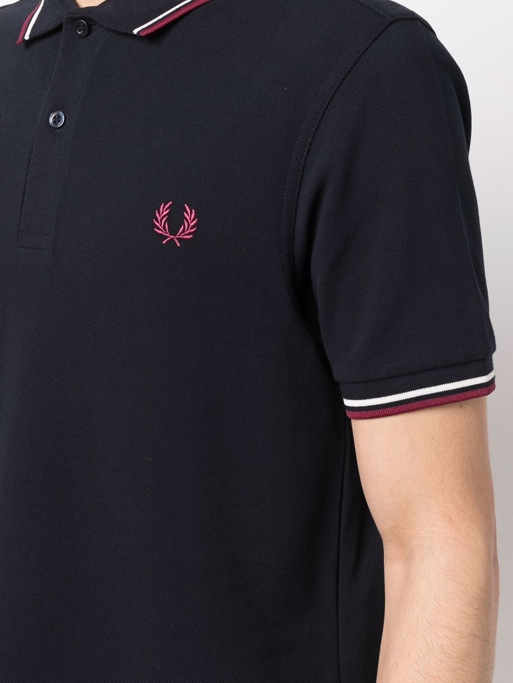 embroidered-logo polo shirt - 5