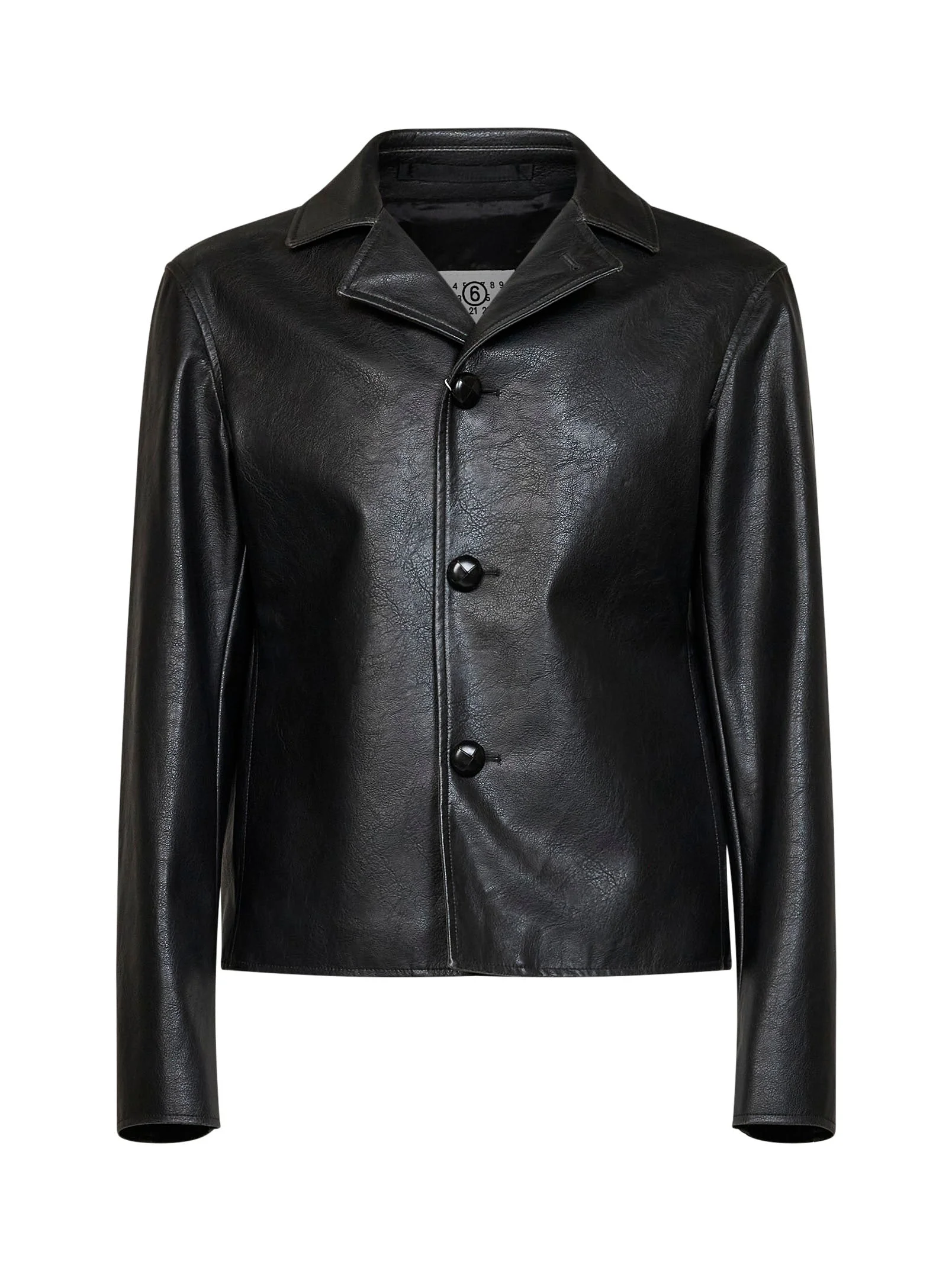 Black faux leather jacket - 1