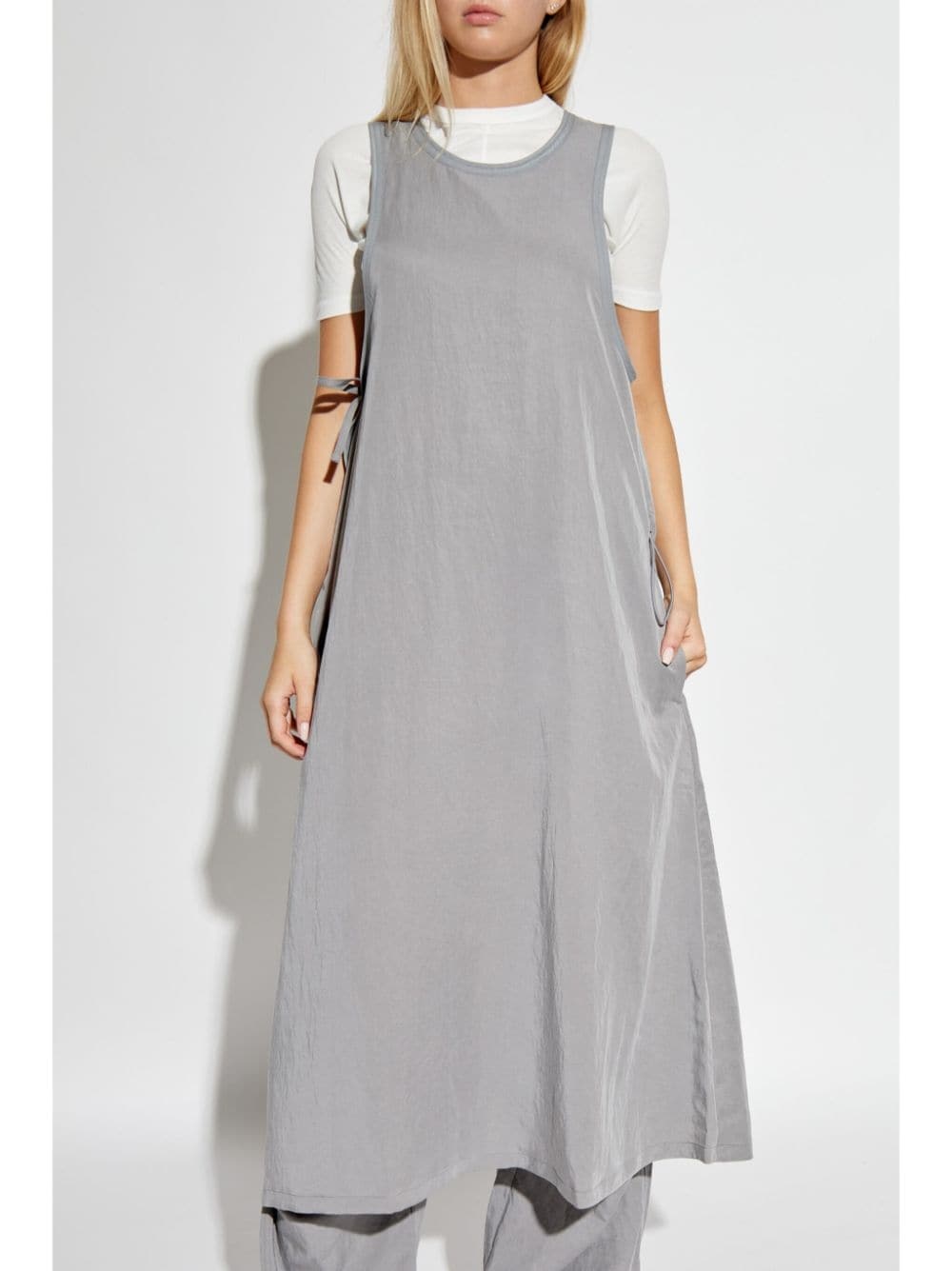 bungee-laced twill dress - 3