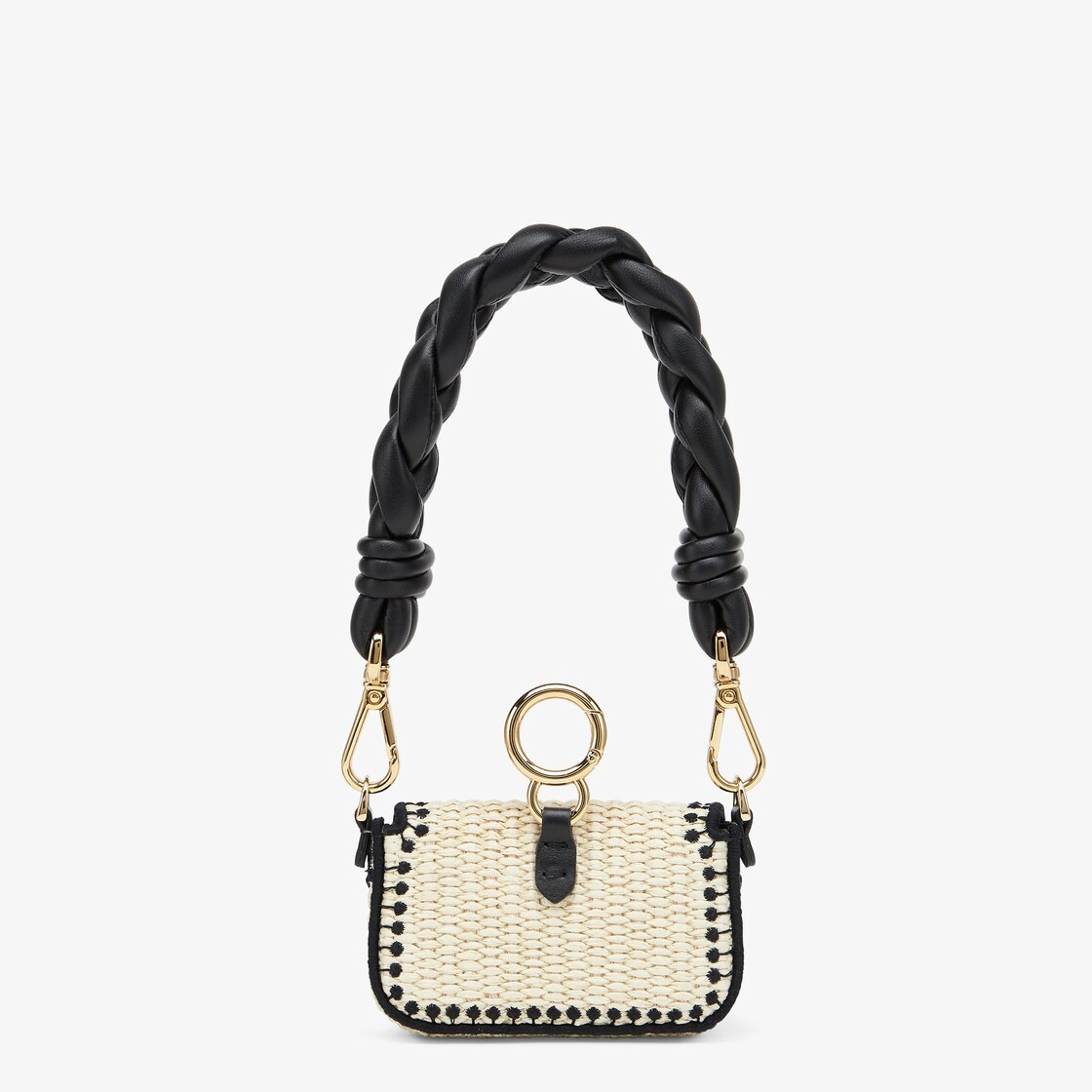 Beige raffia charm - 3