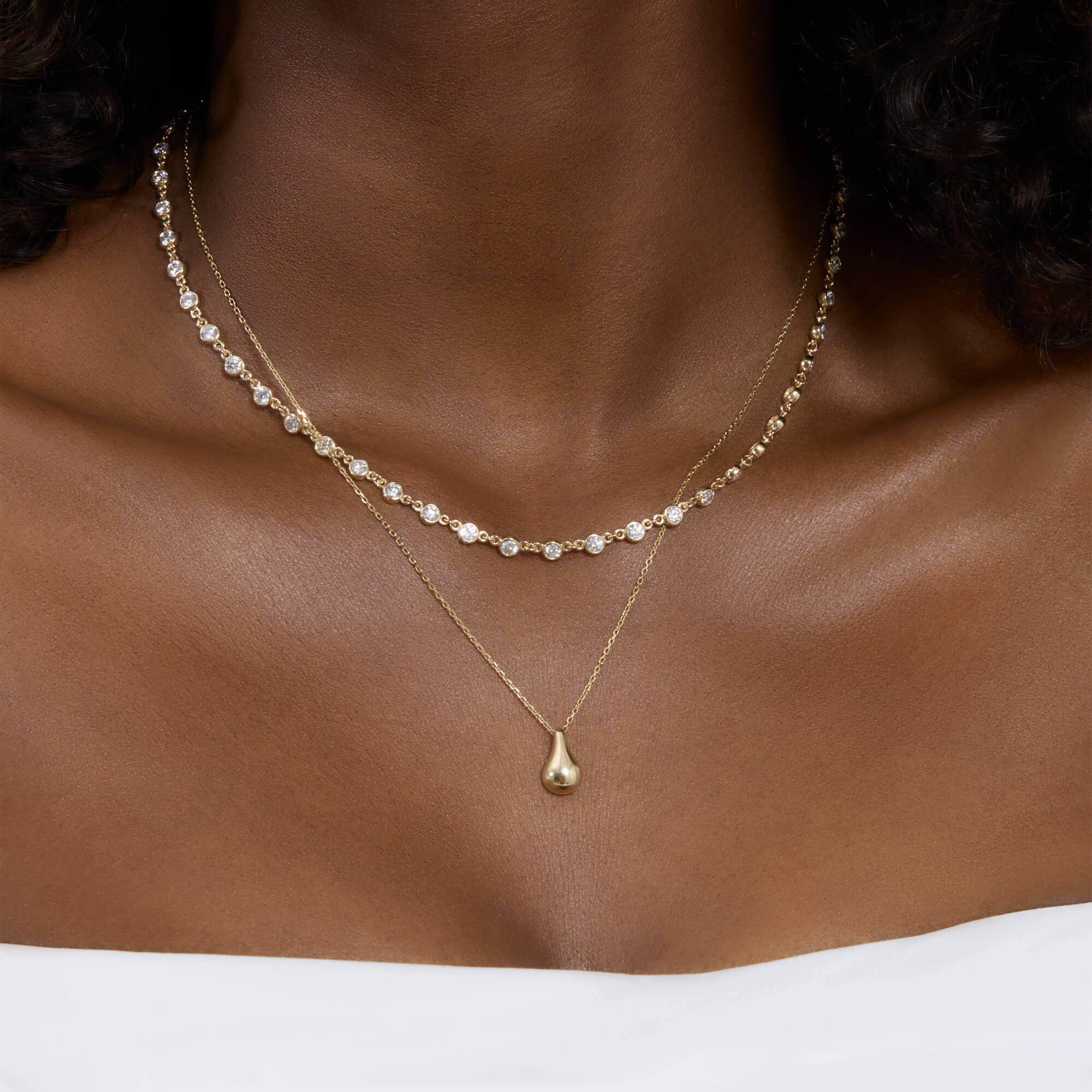 LAB-Created Linked Up Tennis Necklace - 5