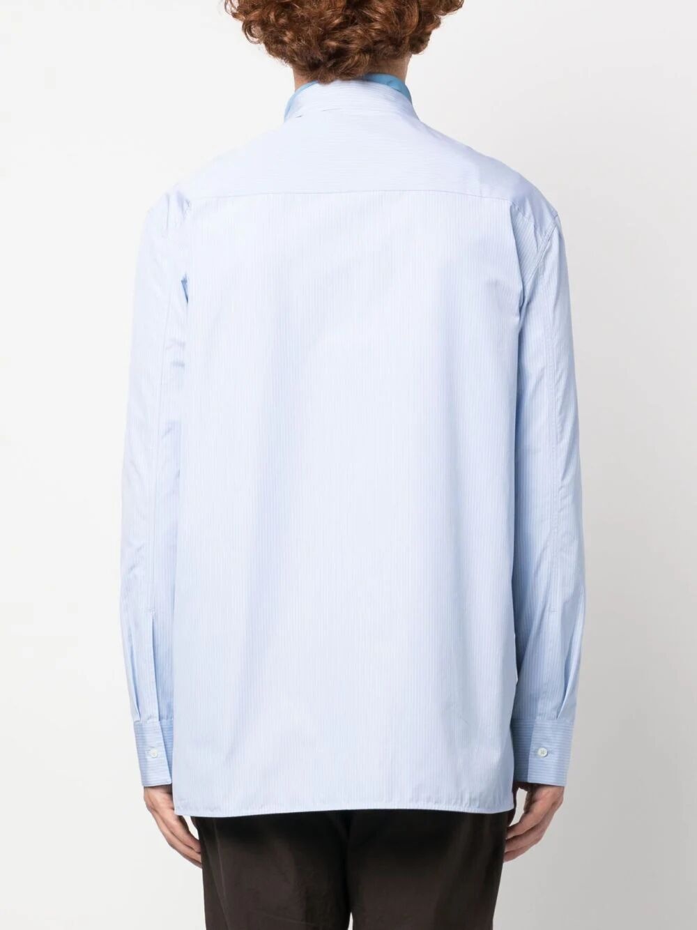 Logo-embroidered pinstripe shirt - 4