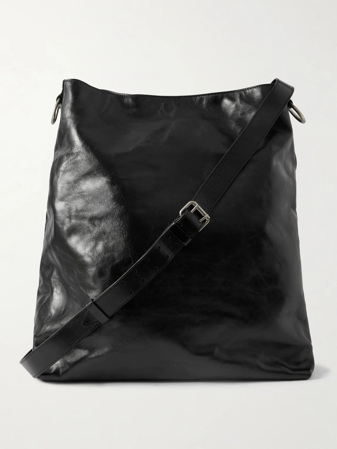 Glossed-Leather Tote Bag - 1