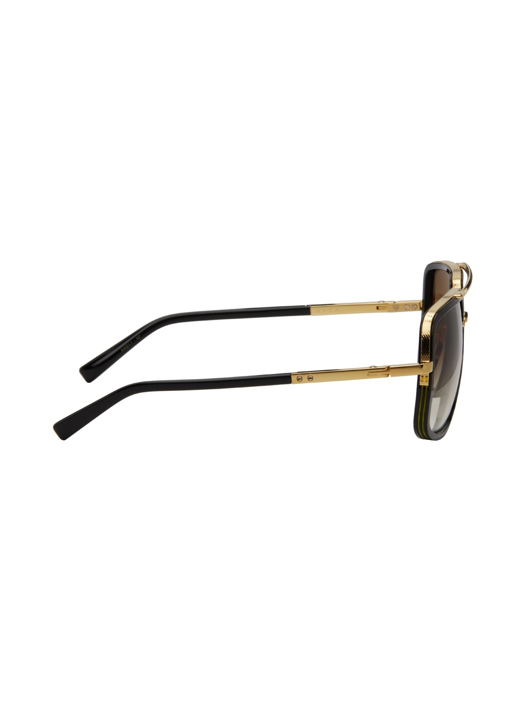 Black & Gold Mach-One Sunglasses - 2