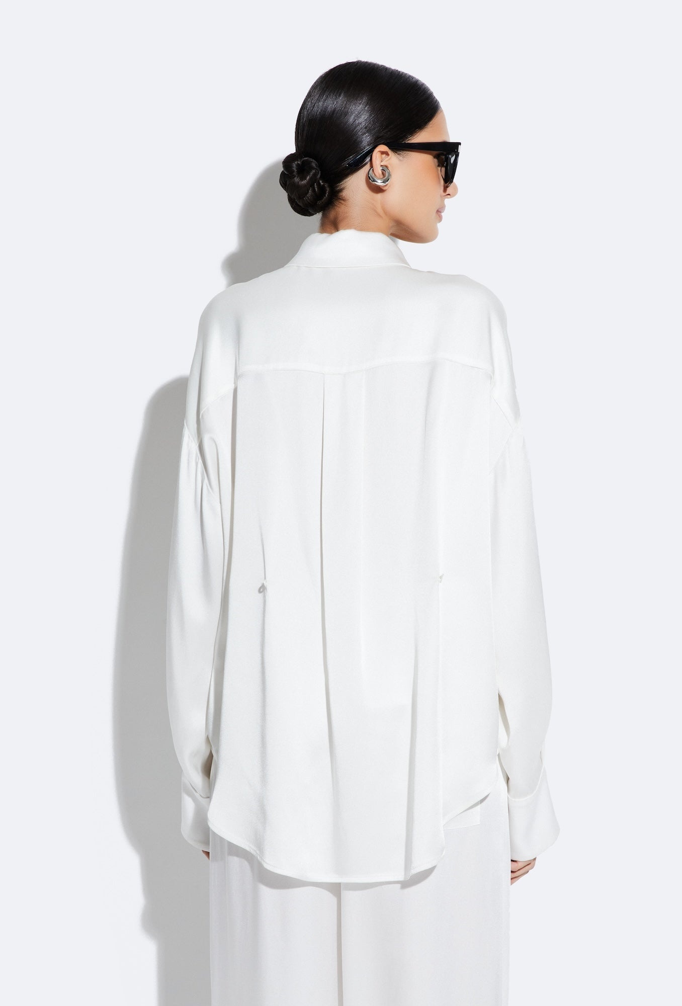 Satin Button Down Top - 4