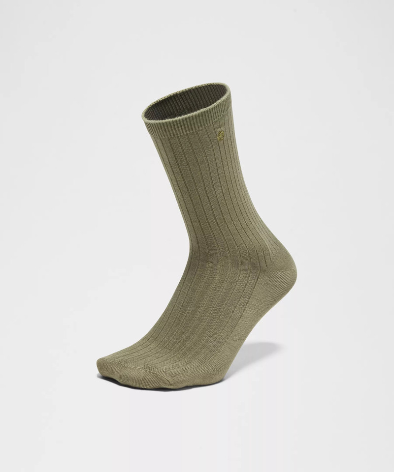 Unisex Ribbed Cotton-Blend Crew Socks 3