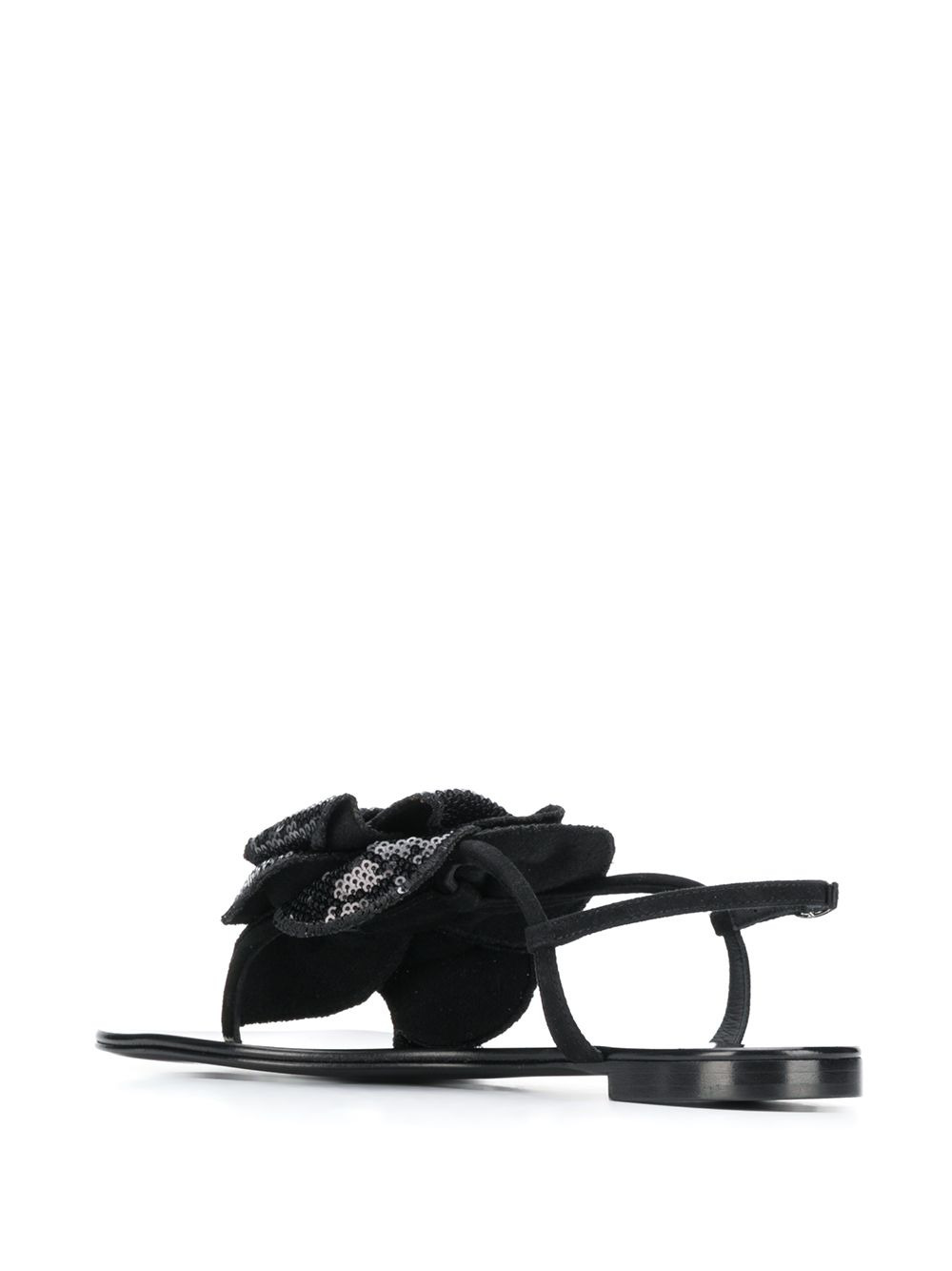 floral-appliqué sandals - 3