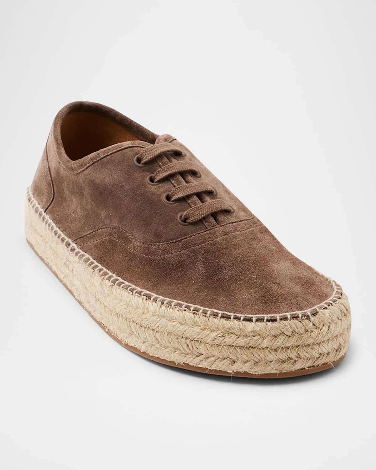 Men's Suede Lace-Up Espadrilles - 1