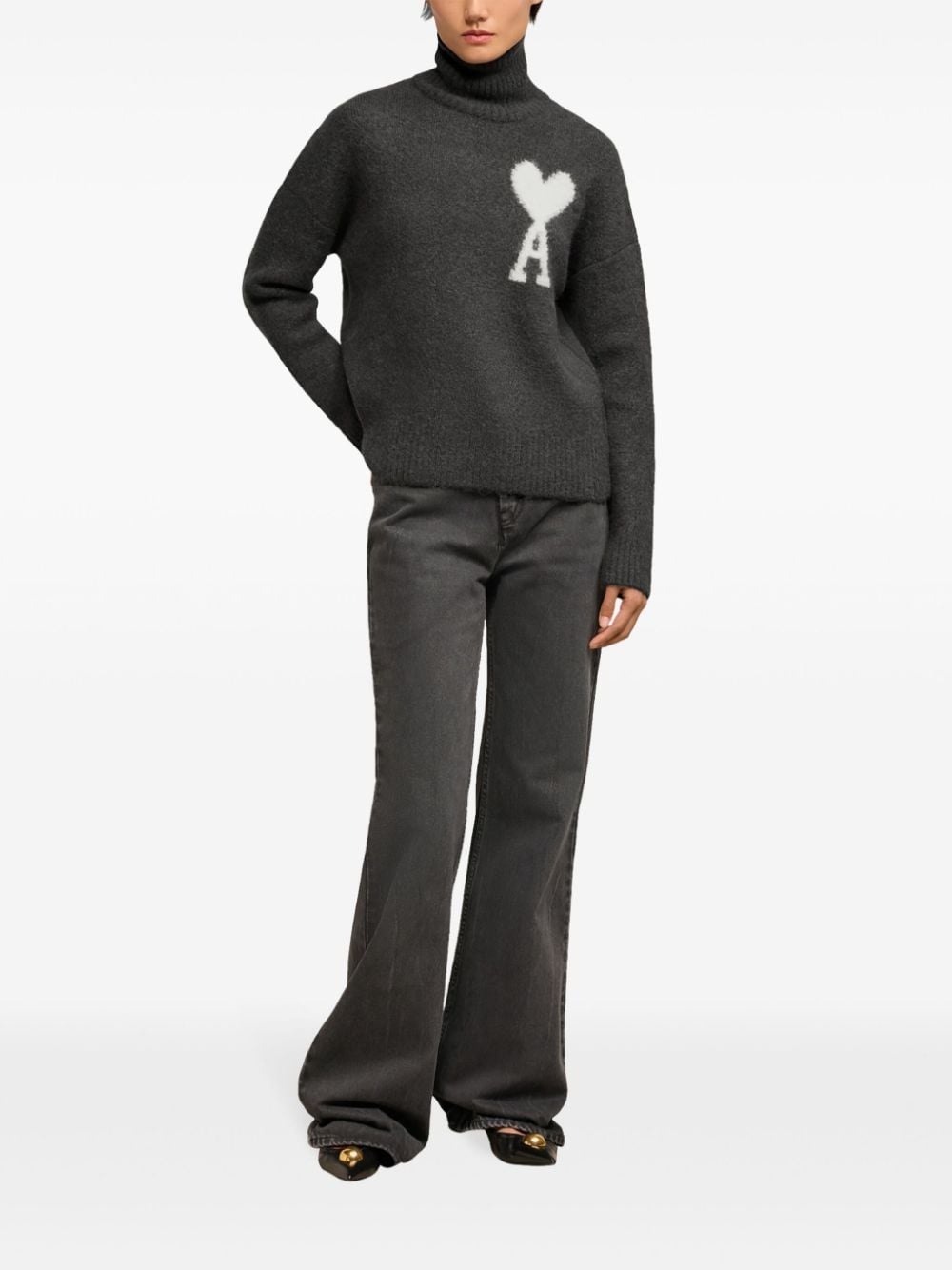 Ami de Coeur funnel neck sweatshirt - 2