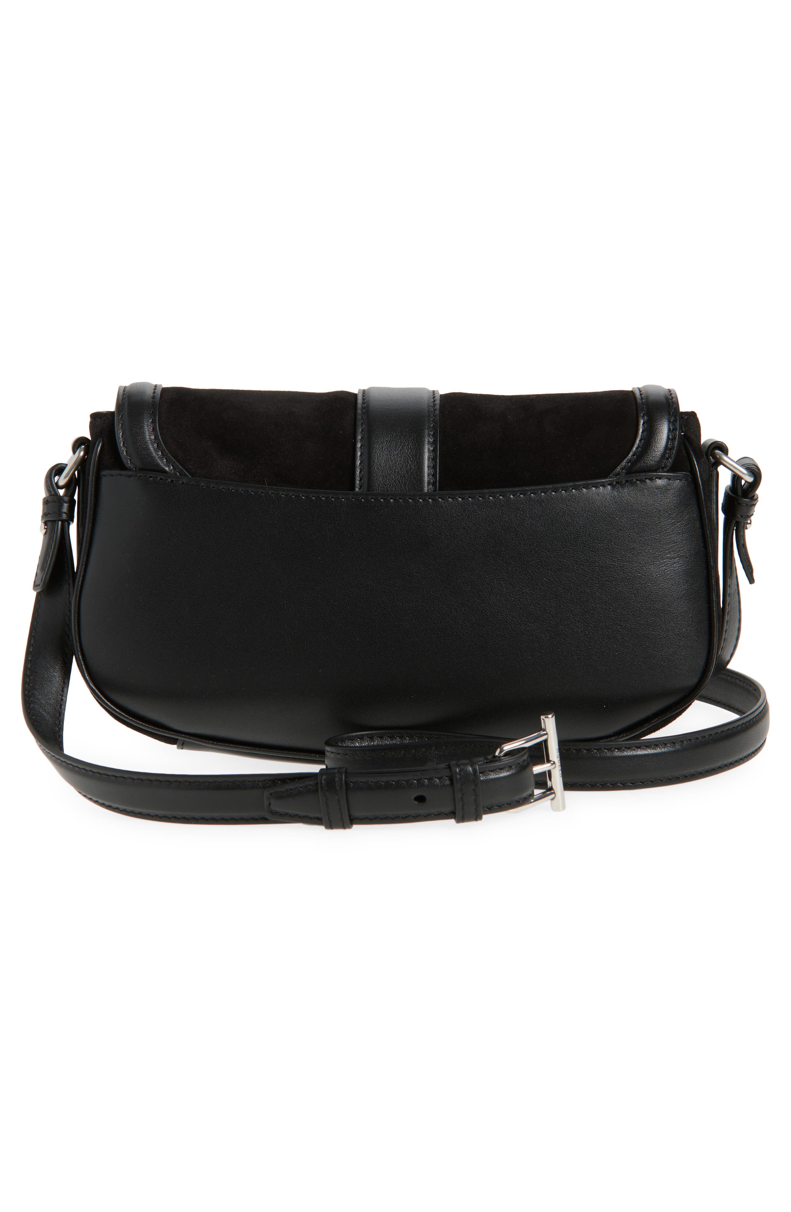 McQueen Mini T-Bar Shoulder Bag in Black/Silver at Nordstrom - 4