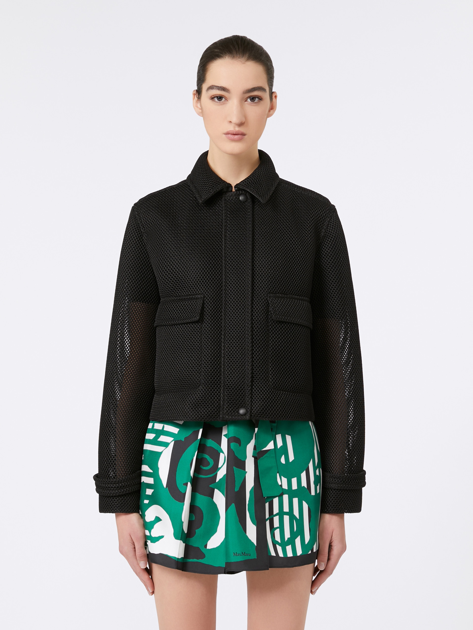 STRENNA Boxy jacket in technical mesh - 3