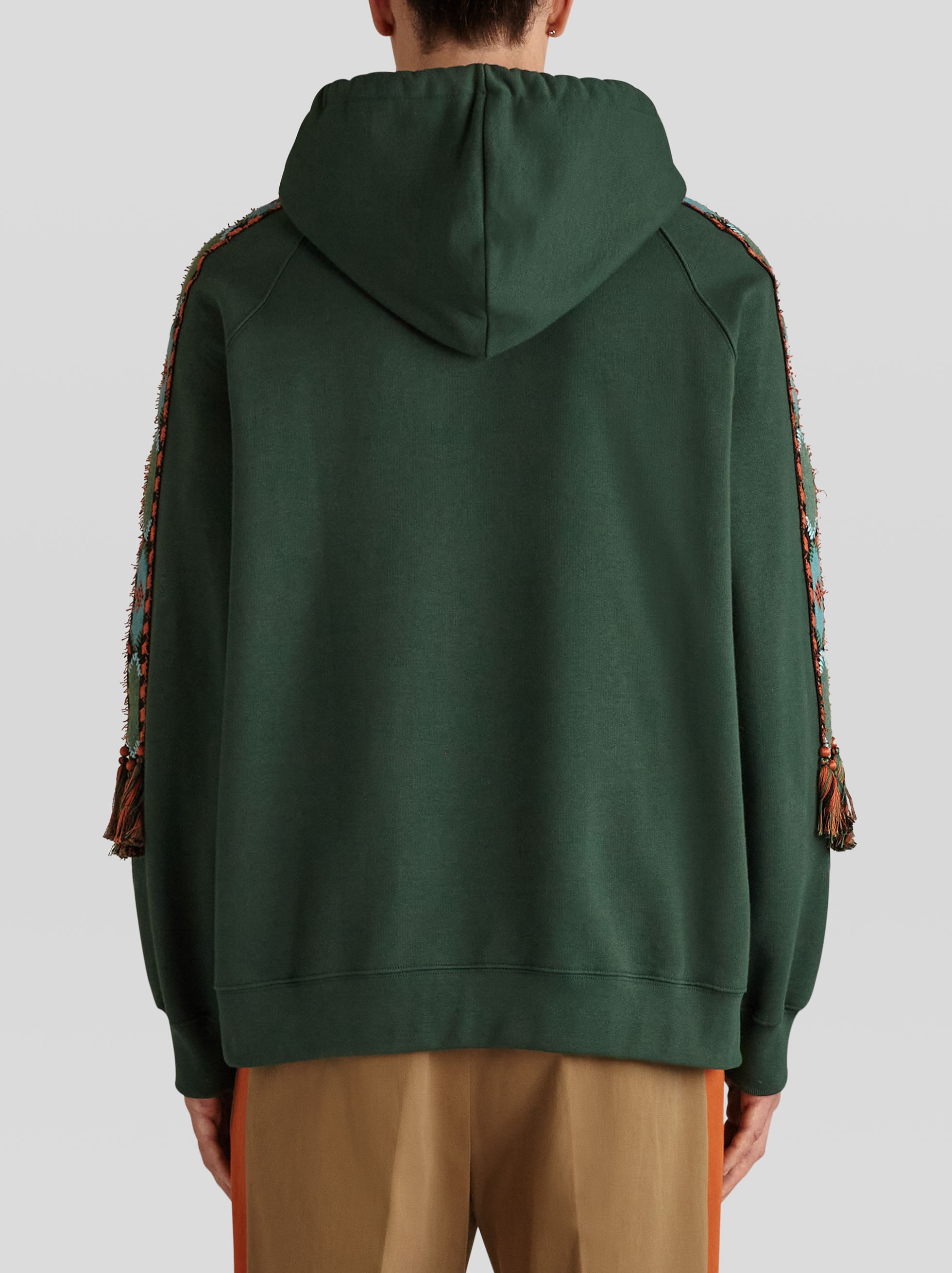 HOODED SWEATSHIRT WITH JACQUARD TAPES - 4