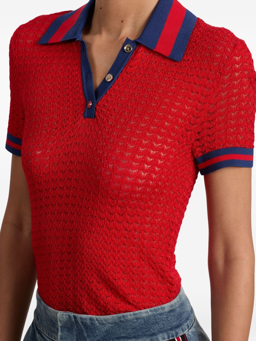 Martha pointelle polo shirt - 5