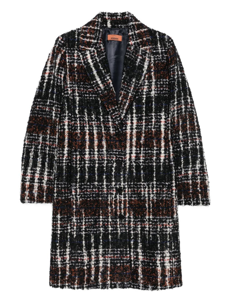 plaid single-breasted coat 1