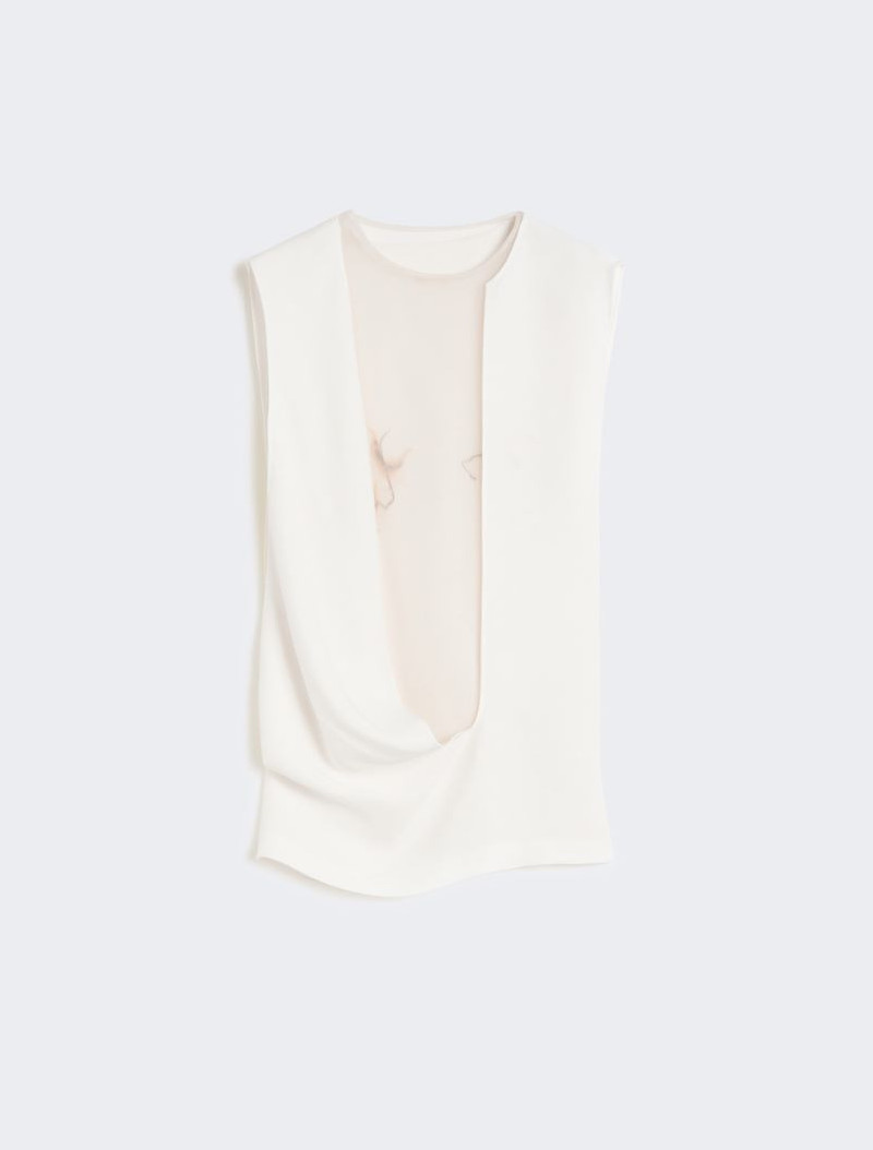 Double-layer satin top - milk 1